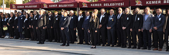 Ulu Önder Gazi Mustafa Kemal Atatürk, Kemer’de saygıyla anıldı