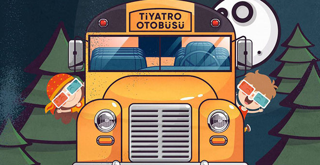 Çocuklara özel tiyatro otobüsü