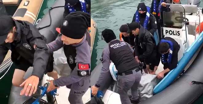 Antalya'da açığa sürüklenen turistleri deniz polisi kurtardı