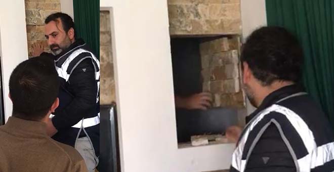 Antalya'da aranan şahıs evin duvarında yakalandı 
