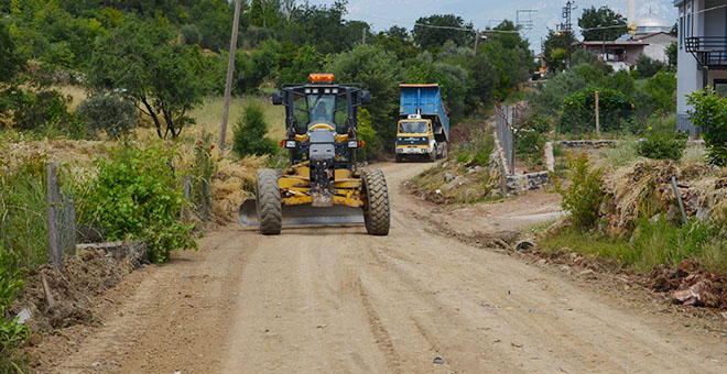 Alanya Beldibi yolu asfalta hazırlanıyor