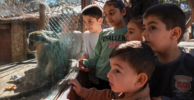 Antalya Doğal Yaşam Parkı çocuk sesleriyle renklendi 