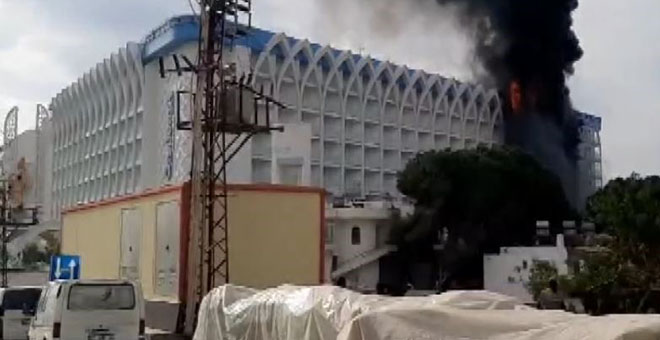 Alanya’da tadilat yapılan 5 yıldızlı otelde yangın 